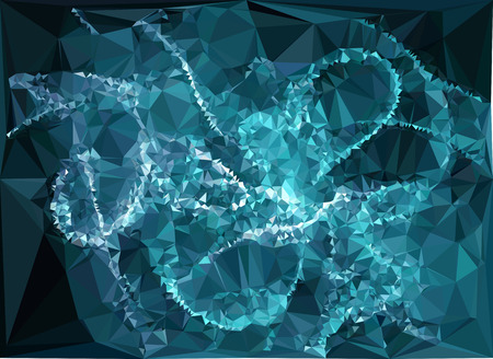 Abstract multicolor mosaic backdrop. Geometric low polygonal background. Design element for book covers, presentations layouts, title backgrounds. Vector clip art.のイラスト素材