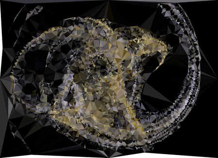 Abstract multicolor mosaic backdrop. Geometric low polygonal background. Design element for posters, business cards, presentations layouts, showcases. Raster clip art.の写真素材