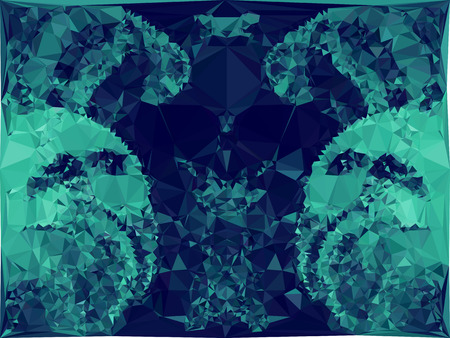 Abstract multicolor mosaic backdrop. Geometric low polygonal background. Design element for book covers, presentations layouts, title backgrounds. Vector clip art.のイラスト素材