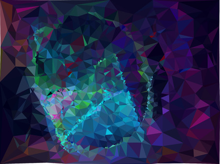 Abstract multicolor mosaic backdrop. Geometric low polygonal background. Design element for book covers, presentations layouts, title backgrounds. Vector clip art.のイラスト素材