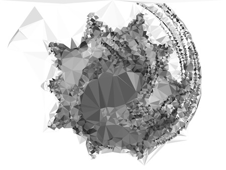 Abstract monochrome mosaic backdrop. Geometric low polygonal background. Design element for posters, business cards, presentations layouts, showcases. Vector clip art.のイラスト素材