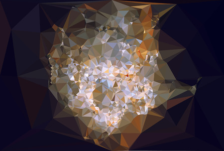 Abstract multicolor mosaic backdrop. Geometric low polygonal background. Design element for book covers, presentations layouts, title backgrounds. Raster clip art.の写真素材