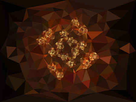 Abstract multicolor mosaic backdrop. Geometric low polygonal background. Design element for book covers, presentations layouts, title backgrounds. Vector clip art.のイラスト素材