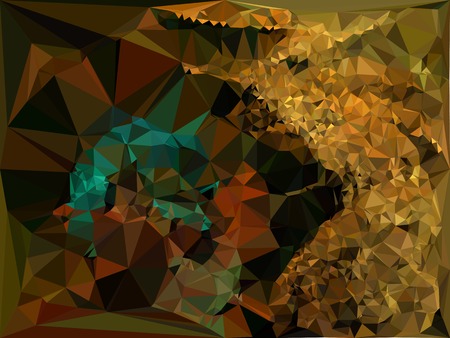 Abstract multicolor mosaic backdrop. Geometric low polygonal background.のイラスト素材