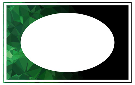 Beautiful oval frame with abstract mosaic pattern. Original decorative background for text or photos. vector clip art.のイラスト素材