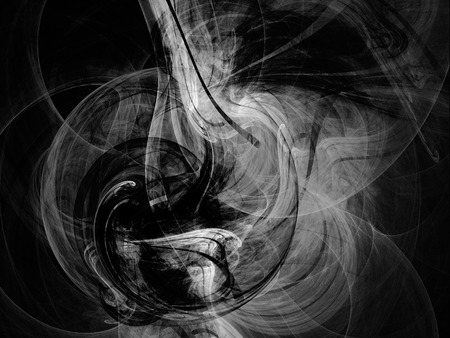 Monochrome fractal background can be used as an alpha channel for video and design projects. Digital collage.の写真素材