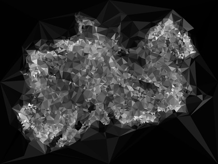 Abstract monochrome mosaic backdrop. Geometric low polygonal background. Design element for posters, business cards, presentations layouts, showcases. Vector clip artのイラスト素材