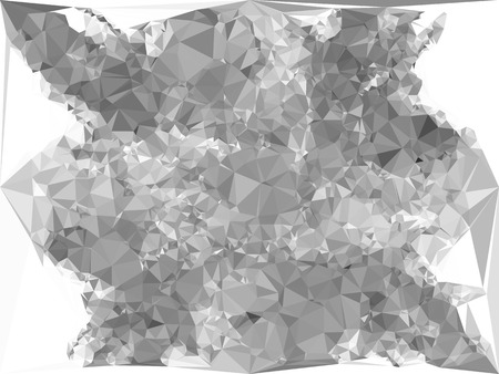 Abstract monochrome mosaic backdrop. Geometric low polygonal background. Design element for posters, business cards, presentations layouts, showcases. Vector clip art.のイラスト素材