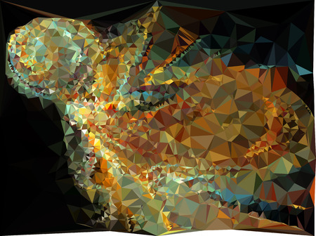 Low poly mosaic background. Template design, list, front page, brochure layout, banner, idea, cover, print, flyer, book, blank, card, ad, sign, sheet. Copy space. Vector clip art.のイラスト素材