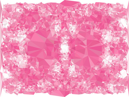 Pink mosaic backdrop with triangles. Abstract geometric low polygonal background. Design element for book covers, presentations layouts, title backgrounds. Vector clip art.のイラスト素材