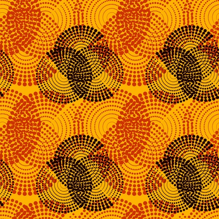 Colorful abstract seamless background. Halftone circles, halftone dot pattern. Repeating geometric tiles. Vector clip art.のイラスト素材