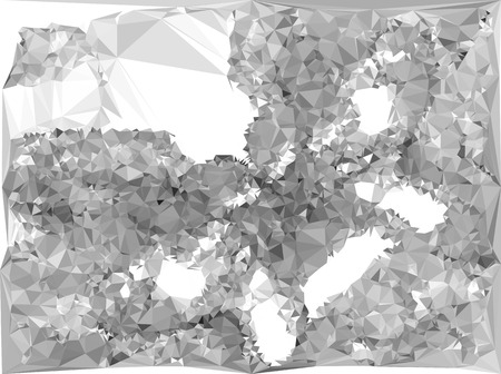 Abstract monochrome mosaic pattern. Geometric low polygonal background.Vector clip art.のイラスト素材