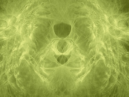 Green color toned  monochrome abstract fractal illustration. Design element for book covers, presentations layouts, title and page backgrounds.Raster clip art.の写真素材