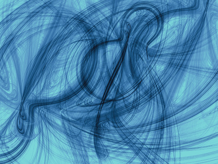 Blue color toned  monochrome abstract fractal illustration. Design element for book covers, presentations layouts, title and page backgrounds.Raster clip art.の写真素材