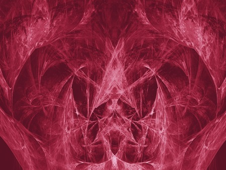 Red color toned  monochrome abstract fractal illustration. Design element for book covers, presentations layouts, title and page backgrounds.Raster clip art.の写真素材
