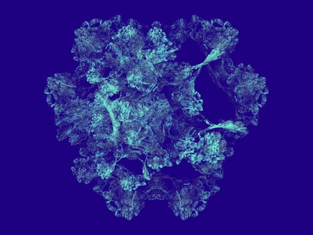 Blue color toned monochrome abstract fractal illustration. Design element for book covers,...
