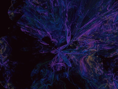 Blue color toned monochrome abstract fractal illustration. Design element for book covers, presentations layouts, title and page backgrounds.Raster clip art.の写真素材