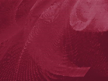 Monochrome abstract background. Spotted halftone effect in red tone. Design element for book covers, presentations layouts, title backgrounds. Raster clip art.の写真素材