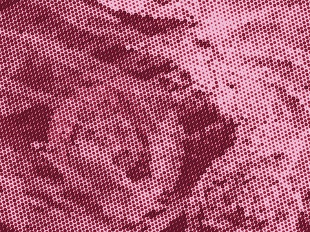 Monochrome abstract background. Spotted halftone effect in red tone. Design element for book covers, presentations layouts, title backgrounds. Raster clip art.の写真素材