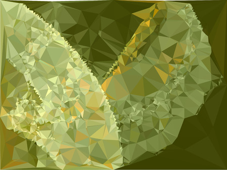 Geometric low polygonal background. Abstract mosaic backdrop. Design element for book covers, presentations layouts, title backgrounds. Vector clip art.のイラスト素材