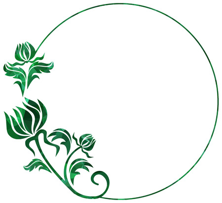 Luxurious frame with decorative floral silhouettes. Copy space. Beautiful background for your artwork. Vector clip art.のイラスト素材