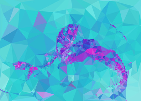 Geometric low polygonal background.のイラスト素材