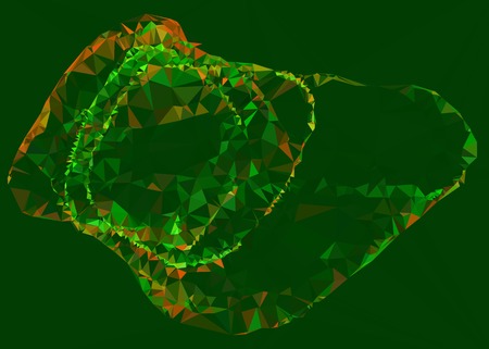 Abstract mosaic backdrop in green colorのイラスト素材