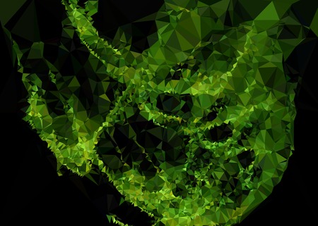 Abstract mosaic backdrop in green colorのイラスト素材