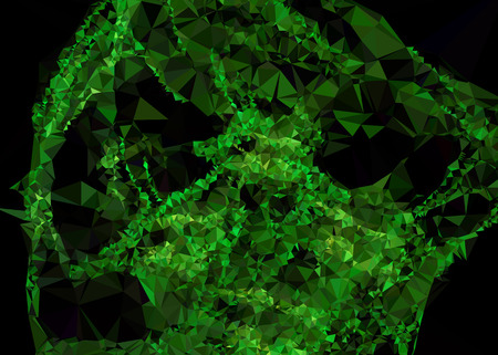 Abstract mosaic backdrop in green colorのイラスト素材