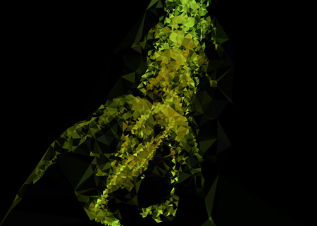 Abstract mosaic backdrop in green colorのイラスト素材