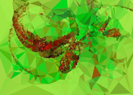 Abstract mosaic backdrop in green colorのイラスト素材