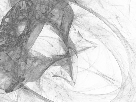 Grayscale fractal background can be used as an alpha channel for video and design projects. Digital collage.の写真素材