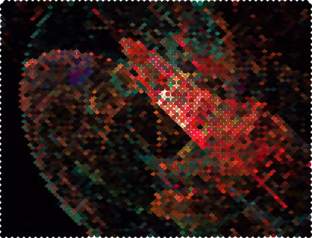 Abstract spotted halftone background. Design element for book covers, presentations layouts, title backgrounds.のイラスト素材