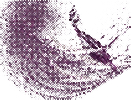 Abstract spotted halftone background. Design element for book covers, presentations layouts, title backgrounds.のイラスト素材