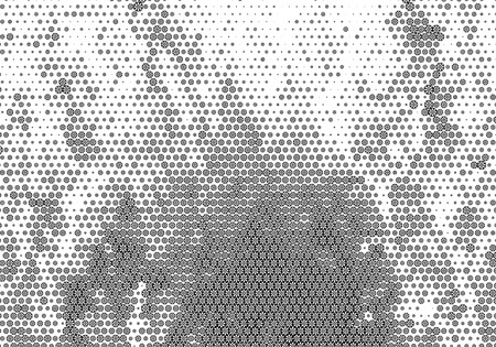 Abstract winter black and white background with snowflakes. Design element for brochure, advertisements, flyer, web and other graphic designer works. Vector clip art.のイラスト素材