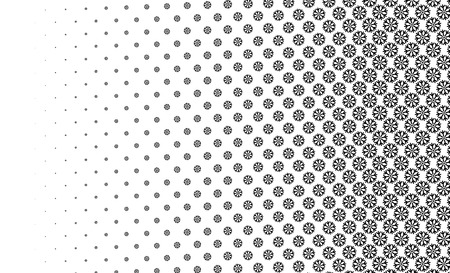 Abstract winter black and white background with snowflakes. Design element for brochure, advertisements, flyer, web and other graphic designer works. Vector clip art.のイラスト素材