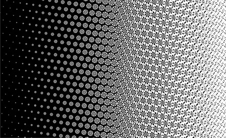 Abstract winter black and white background with snowflakes. Design element for brochure, advertisements, flyer, web and other graphic designer works. Vector clip art.のイラスト素材