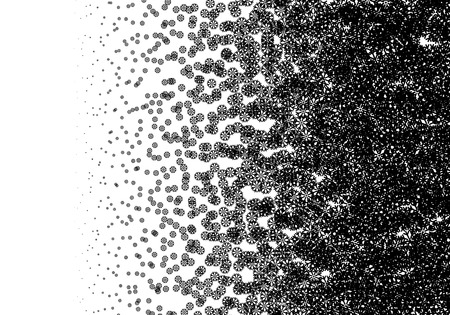 Abstract winter black and white background with snowflakes. Design element for brochure, advertisements, flyer, web and other graphic designer works. Vector clip art.のイラスト素材