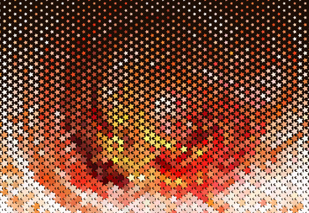 Abstract background with stars. Halftone effect. Vector clip art.のイラスト素材