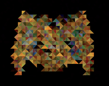 Mosaic background.  Geometric low polygonal illustration. Design element for book covers, presentations layouts, title backgrounds. Vector clip art.のイラスト素材