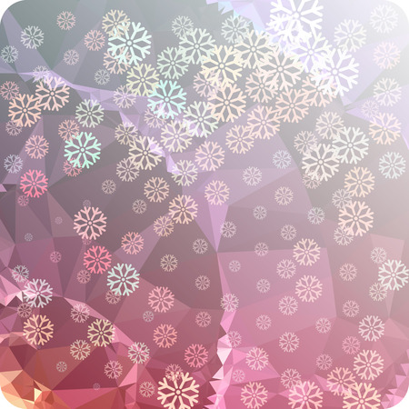Abstract winter background with snowflakes. Beautiful layout for banners, postcards, covers and other artworks. Copy space. Vector clip art.のイラスト素材