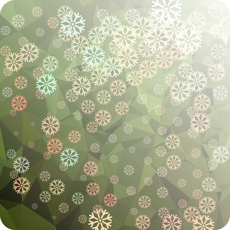 Abstract winter background with snowflakes. Beautiful layout for banners, postcards, covers and other artworks. Copy space. Vector clip art.のイラスト素材