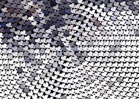 Beautiful background with an abstract pattern of hearts. Design element for greeting cards, book...