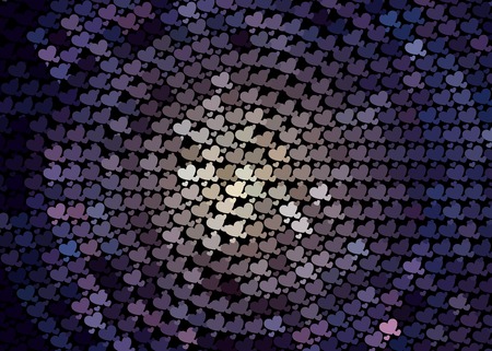 Beautiful background with an abstract pattern of hearts. Design element for greeting cards, book...