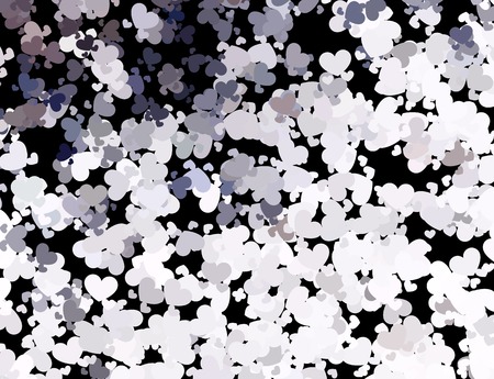 Beautiful background with an abstract pattern of hearts. Design element for greeting cards, book covers, title backgrounds. Vector clip art.のイラスト素材