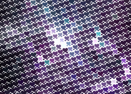Beautiful background with an abstract pattern of hearts. Design element for greeting cards, book...