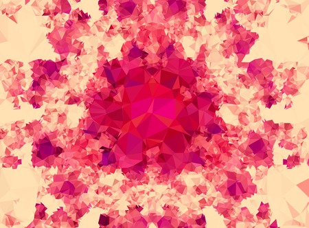 Low poly mosaic background. Template design, list, front page, brochure layout, banner, idea, cover, print, flyer, book, blank, card, ad, sign, sheet. Copy space. Vector clip art.のイラスト素材