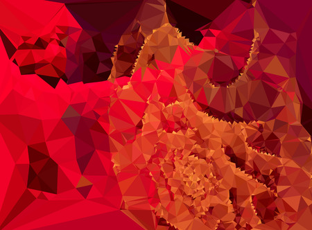 Low poly mosaic background. Template design, list, front page, brochure layout, banner, idea, cover, print, book, blank, card, ad, sign, sheet. Copy space. Vector clip art.のイラスト素材