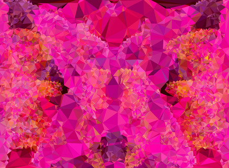 Low poly mosaic background. Template design, list, front page, brochure layout, banner, idea, cover, print, flyer, book, blank, card, ad, sign, sheet. Copy space. Vector clip art.のイラスト素材