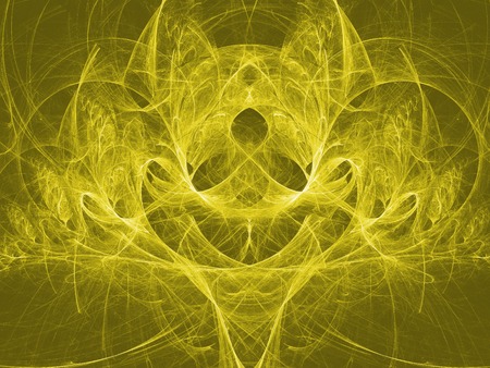 Yellow color toned monochrome abstract fractal illustration. Faded background. Design element for book covers, presentations layouts, title and page backgrounds.Raster clip art.の写真素材